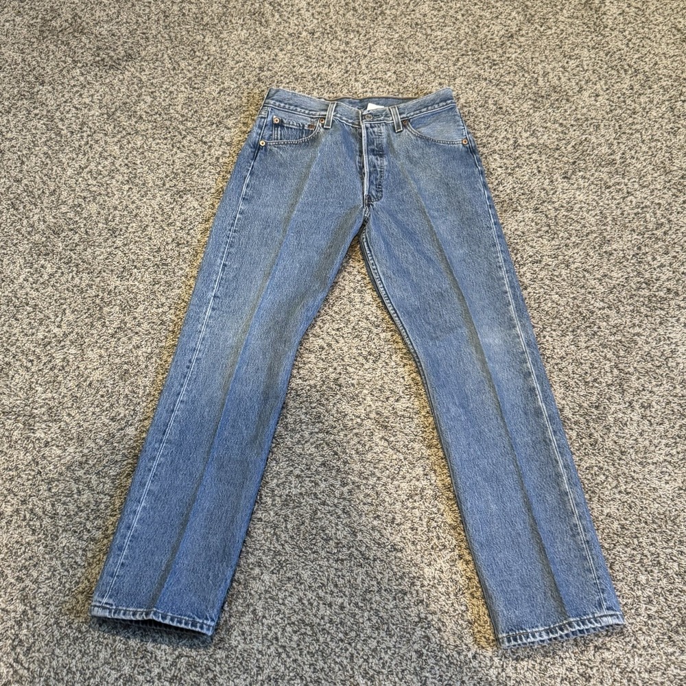 Vintage Levis 501 Jeans Mens 30x30 Blue Y2K Button Fly Denim Pants Classic Fit
